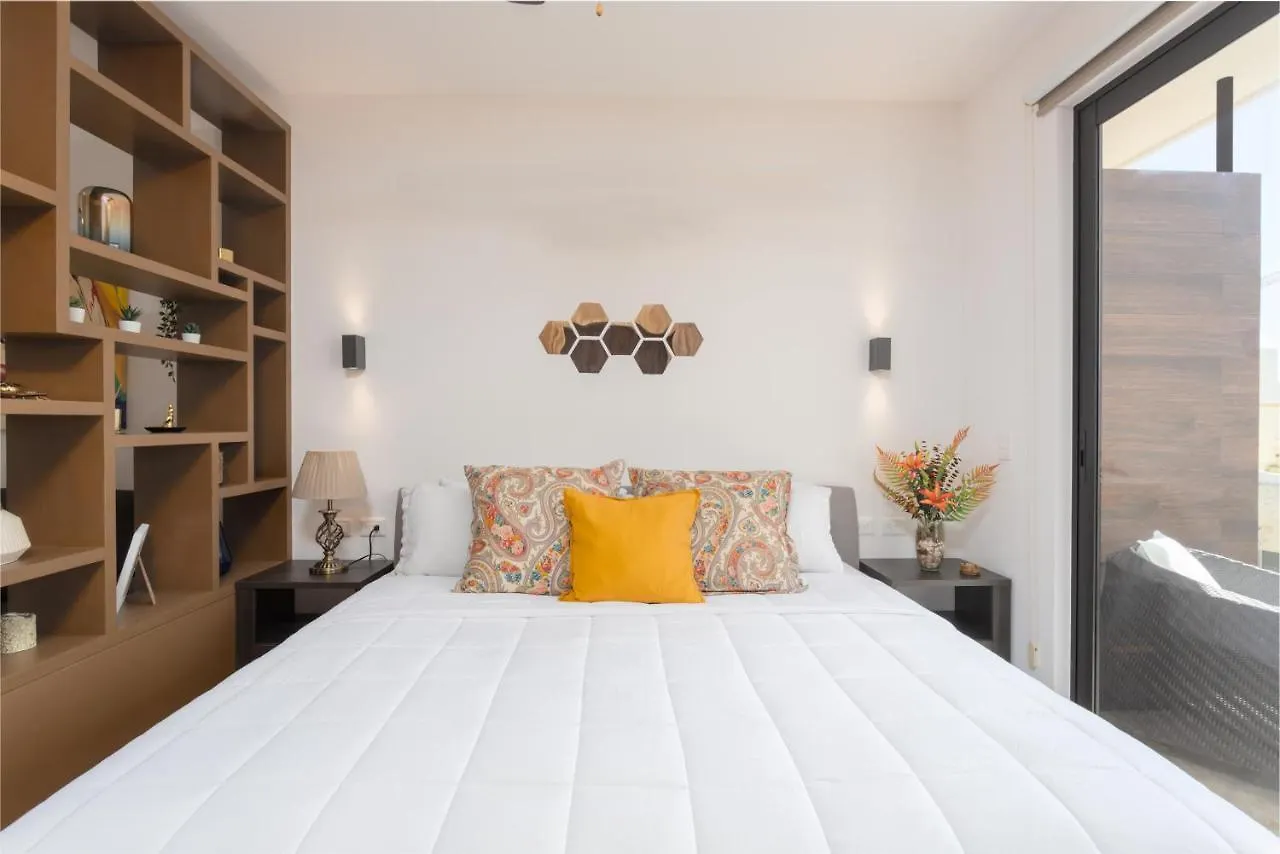 아파트 Studio Vanessa Beach 42 A 1 Min De La Playa Y 5Ta Av 신데 델 카르멘